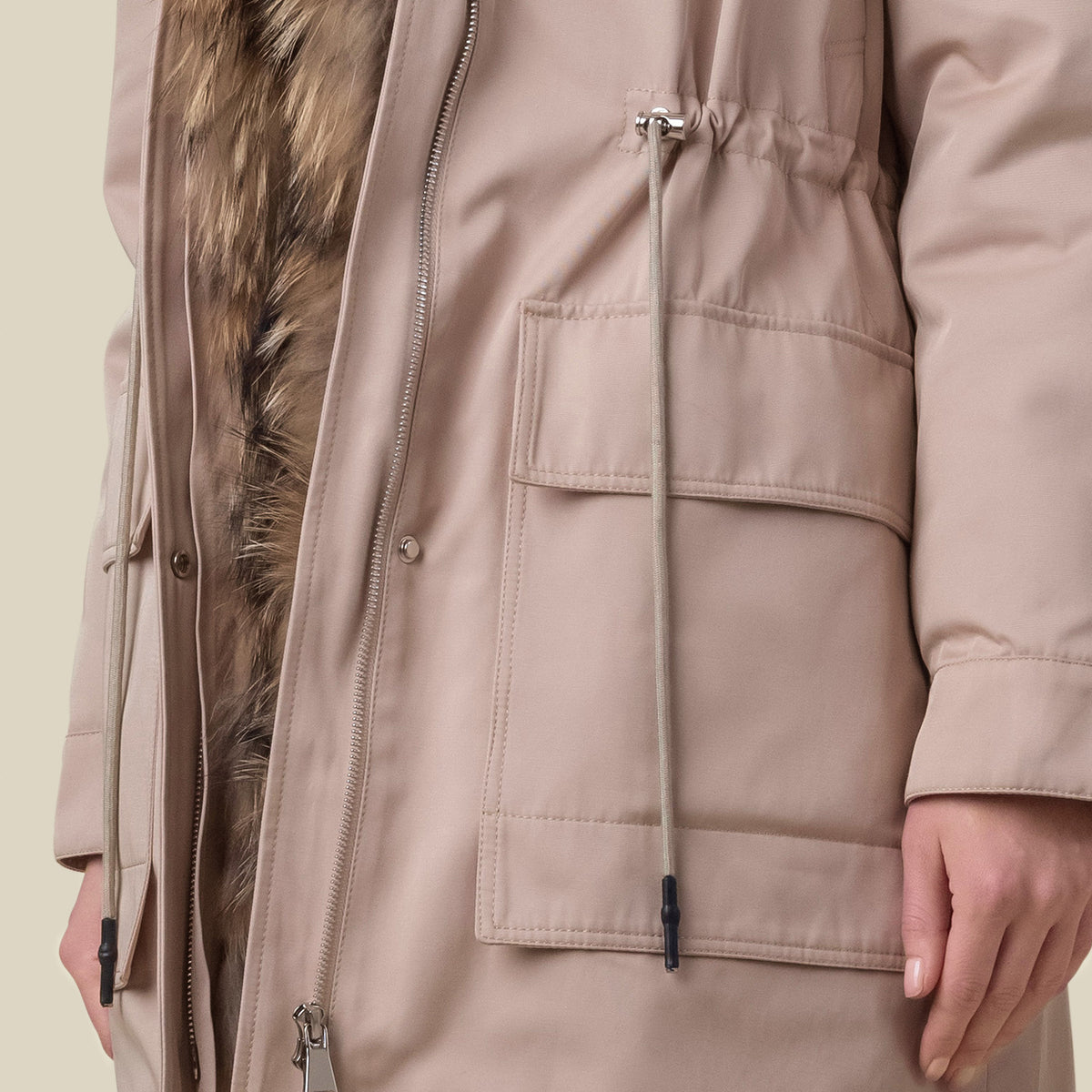 Leather Trim Monogram Mink Open-Arm Jacket - Women - Ready-to-Wear